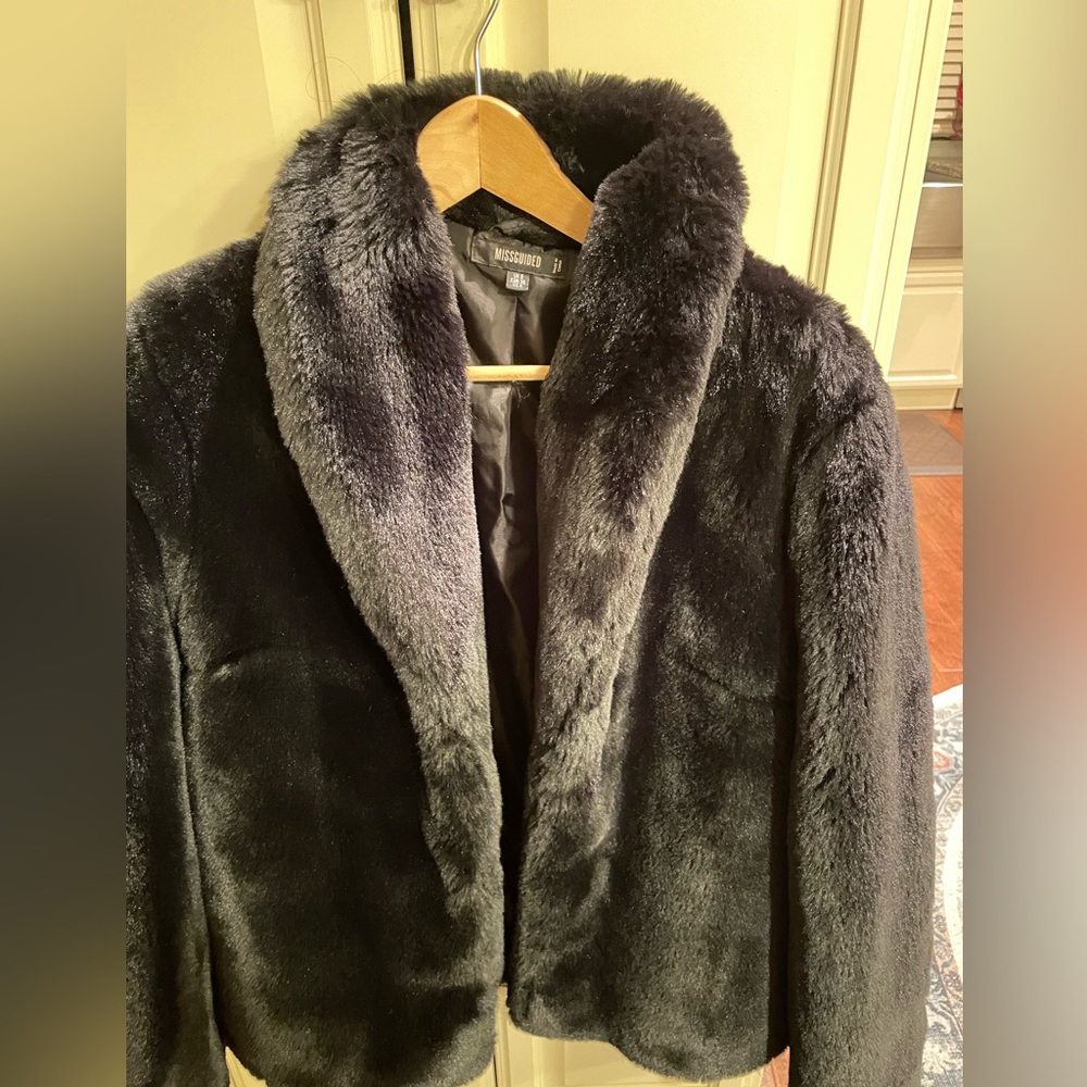 Faux fur jacket like new